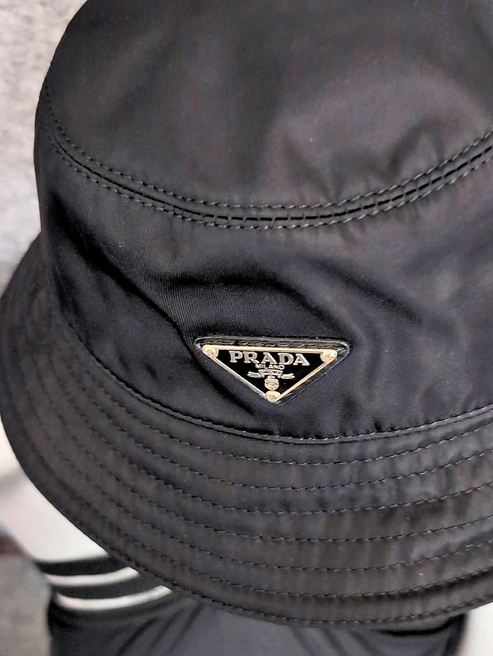 Prada Re-Nylon Bucket Hat Black Medium - Picture 11 of 15
